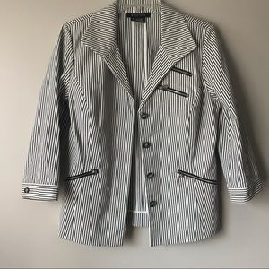 Etcetera Striped Cotton Blazer